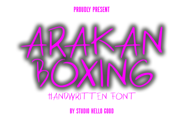 Arakan Boxing: A Handwritten Typeface for Bold Digital Designs