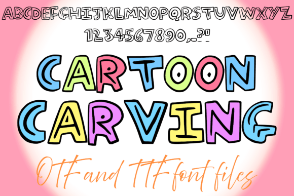 Cartoon Carving Font: A Playful Typeface for Creative Makers