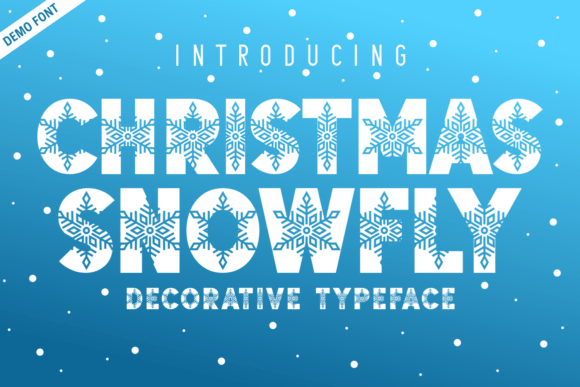Christmas Snowfly Demo: A Festive Font for Digital Winter Designs