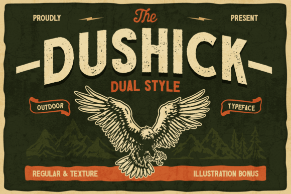 Dushick Font: A Rugged Typeface for Bold Creative Projects