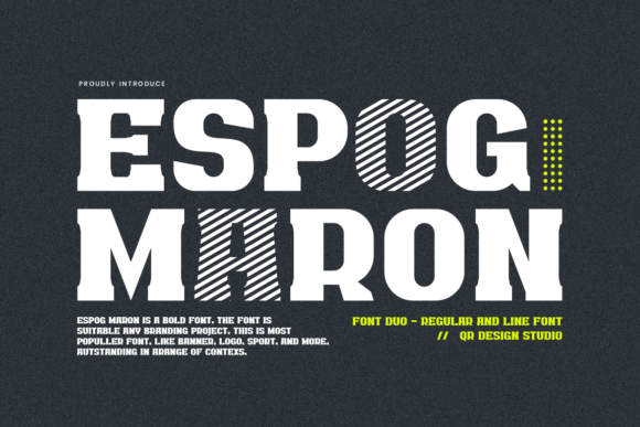 Espog Maron Font: A Bold Slab Serif for Digital Design