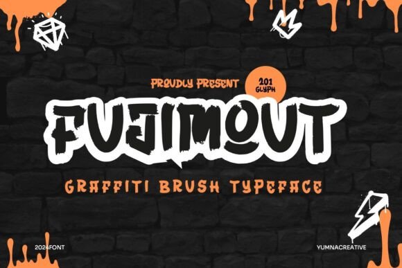 Fujimout: A Bold Display Font for Digital Creativity