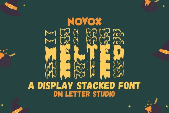 Novox Melted Stacked: A Bold Display Typeface for Craft Creators