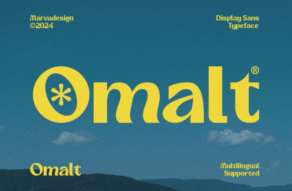 Omalt: A Bold, Wave-Inspired Sans Serif Font for Creative Branding