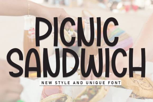 Picnic Sandwich: A Bold Display Font for Flavorful Branding