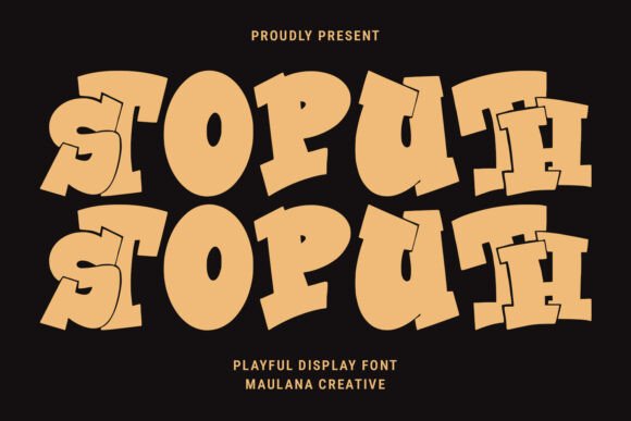 Stoputh Font: A Playful Display Typeface for Editorial Design