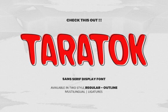 Taratok Font Review: A Playful Typeface for Editorial Design